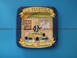 cod.art: re09a - Piatto murale in ceramica personalizzato con mestiere. Ne vorresti uno simile? Invia una richiesta e riceverai il preventivo con le spese di spedizione. 